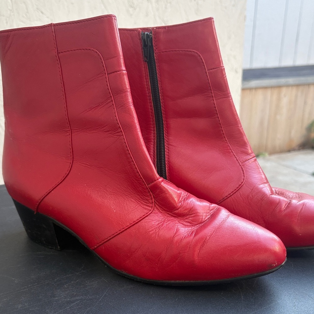 Giorgio brutini Red Leather Ankle Boots